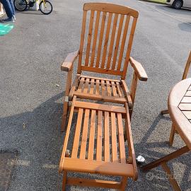 Lettino da giardino legno svedese