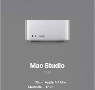 Mac Studio M1 Max 32 Gb Mac OS