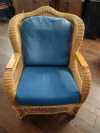 Poltrona in rattan per arredo giardino o terrazzo