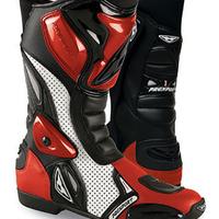 Stivale pelle moto prexport sonic rosso racing