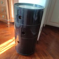 Componibile Kartell vintage anni 80 nero comodino