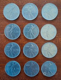 6 monete da 50 lire vulcano 1957 e 6 del 1960, NC!