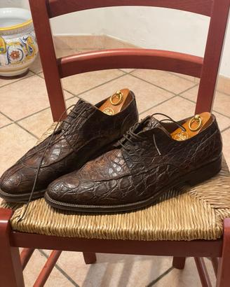 Scarpe artigianali Botti 1913 in vero coccodrillo