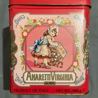 Scatola in latta, Amaretti Virginia , 1995,vintage