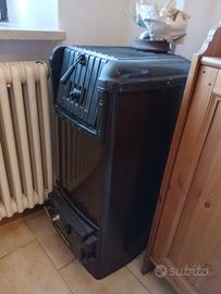 Stufa a legna in acciaio con refrattari 