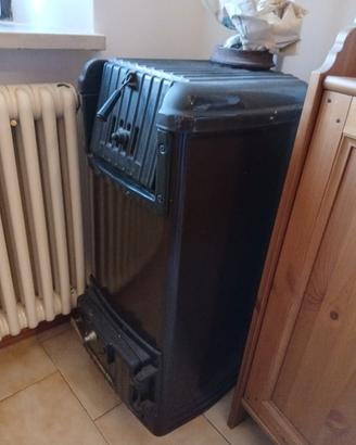 Stufa a legna in acciaio con refrattari 