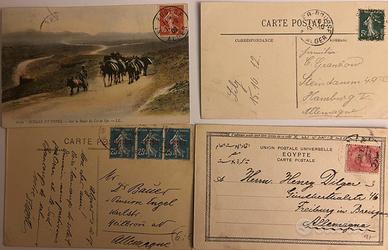 vecchie cartoline Egitto Algeri primi 900