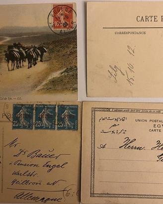 vecchie cartoline Egitto Algeri primi 900