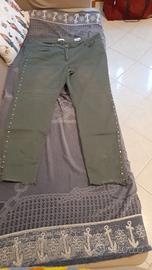 pantaloni fiorella rubino