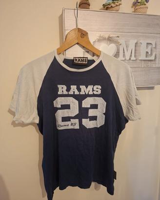 Maglietta T-Shirt Vintage RAMS 23 Bicolore Raglan 