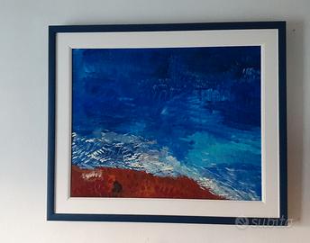 Quadro dipinto acrilico e vernice su tela