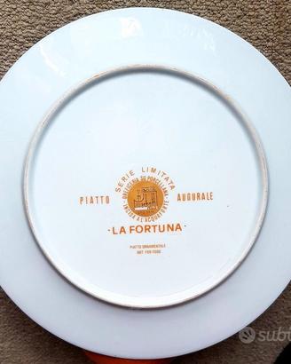 Piatto decorativo porcellana MORBELLI - oro 24 kt❤
