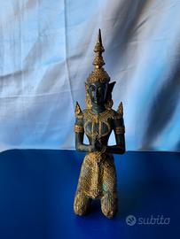 Scultura in Bronzo d'Epoca Angelo Sacro Theppanom