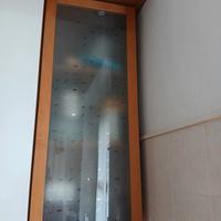 mobiletto pensile cucina con vetro 