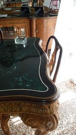 Tavolo con 8 sedie stile cippendale