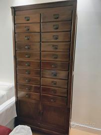 schedario a cassetti vintage 