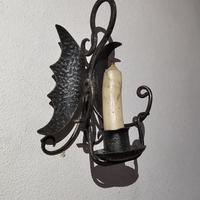 applique/candeliere da parete in ferro battuto sti