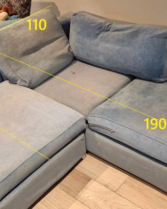 divano in stoffa 340 x 270 in moduli