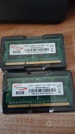 coppia ram ddr3 1600mhz 1.5v  8gb cadauna