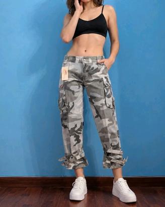 pantaloni vintage cargo jeans made in Italy 40