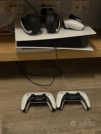 Playstation 5 + controller + giochi + cuffie pulse