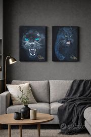 Quadri dipinti a mano “Pantere” 