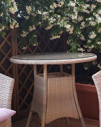 set da giardino in rattan sintetico