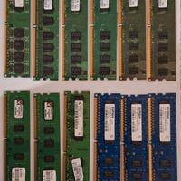 Lotto RAM DDR2 e DDR3 per PC Desktop 