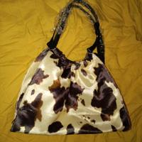 Borsa maculata in tessuto morbido nuova