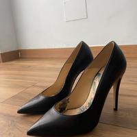 Décolleté nere di pelle  Bata (39)