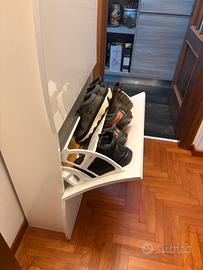 Scarpiera bianca lucida