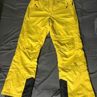 Pantaloni da sci o snowboard regolabili gialli