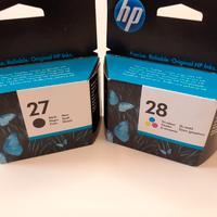 Cartucce stampante HP 27 Bk HP 28 Colori Originali