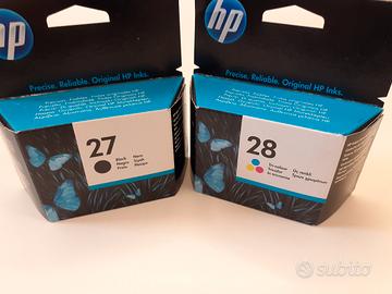 Cartucce stampante HP 27 Bk HP 28 Colori Originali