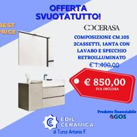 Composizione da bagno CERASA cm.105