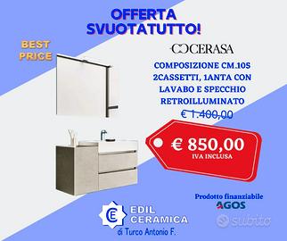 Composizione da bagno CERASA cm.105