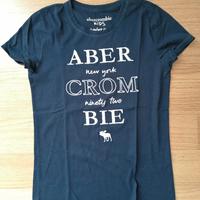 T-shirt da bambina blu mc Abercrombie 11-12A