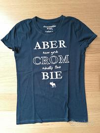 T-shirt da bambina blu mc Abercrombie 11-12A