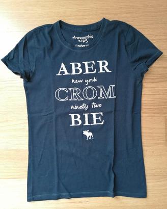 T-shirt da bambina blu mc Abercrombie 11-12A