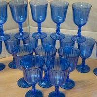 17 calici blu cobalto VINTAGE