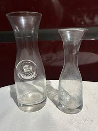 n.2 rare e antiche bottiglie da osteria in vetro