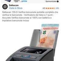 Autenticatore di banconote europeo Safescan 155-s