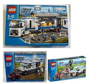 SET LEGO CITY POLICE 60044-60043-60042