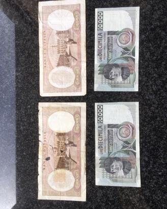 Lotto banconote lire italiane