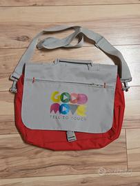 🎒 Borsa a Tracolla Multitasche Grigio/Rosso