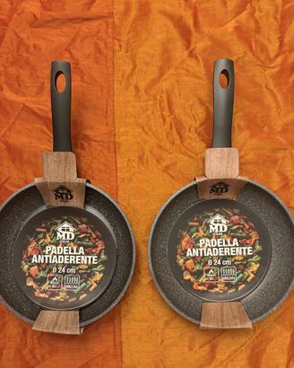 Padella antiaderente X2 acciaio gas induzione 24cm