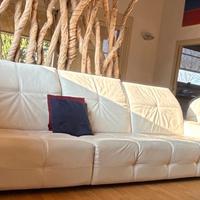 Divano Ulivi in pelle pieno fiore - design italian