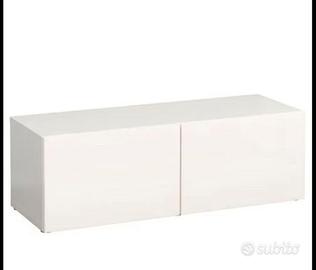 Mobile Madia Ikea besta 120x40x38h bianco con ante
