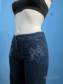 jeans vintage tg40 made in italy a zampa nuovi