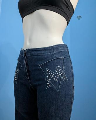 jeans vintage tg40 made in italy a zampa nuovi